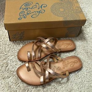 Brand new rose gold sandals